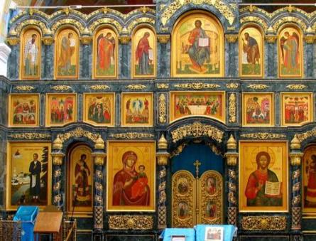 Royal Doors.  Theological opinion.  Why do the temples need an iconostasis and a curtain over the Royal Doors?  An Illustrated Survey of Allegorism and Liturgy