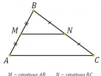Trapez, linie de mijloc a unui trapez, triunghi